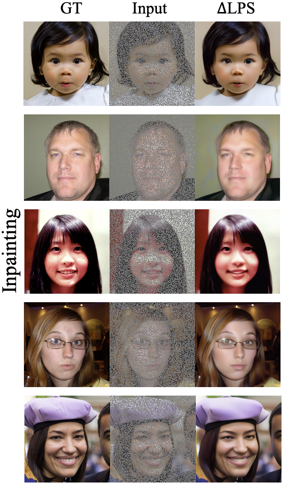 Inpainting results
